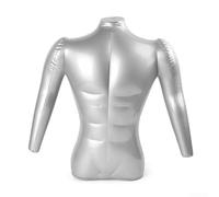 Maniquí masculino inflable Torso Vestido de PVC para exhibición de ropa al por menor para escaparate de tienda Fashion Show Modelo superior flexible portátil con agujero de aire 71 cm de altura