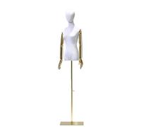 Maniqui Mujer Medio Cuerpo Viene con Una Hermosa Base de Metal, Las Articulaciones Manuales Galvanizadas Son Flexibles, Maniquí Costura Aplicable a para Ropa, Vestidos, Joyas, Exhibición de Costura (