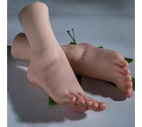 Maniquí realista de silicona para pies, modelo de pie falso 1:1 con hueso del dedo del pie para exhibición de joyas y sandalias, ideal para minoristas y fotografía