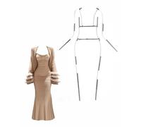 Maniquí Torso de Maniquí Mujer para Ropa Colgada, Soportes de Metal Invisibles para Maniquíes, Colgadores para Vestuario, Sesiones de Fotos y Entrenamiento(M)
