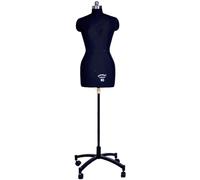 Maniquíes De Costura, Vestido Femenino A Media Escala, Modelo De Sastre, Torso con Soporte De Rueda, for Entrenamiento/Corte De Diseño(Black,M-Model 82)