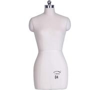 Maniquíes femeninos de costura a media escala, maniquí con respaldo de espuma for exhibición de ropa con forma de vestido for formación docente(White,XXXL-Model 92)