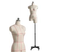 Maniquíes femeninos de costura grandes con base de rueda que se puede fijar, maniquí de Torso de cuerpo simulado de espuma for adultos for sastre diseñador/forma de vestido(No arms,S 80)