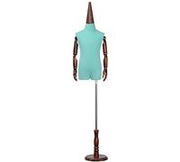 Maniquíes Maniquí de sastre con forma de vestido for mujer, Torso femenino, exhibición de cuerpo, espectáculo de diseñador, accesorios de modelo infantil, ropa desmontable, combina con madera(C)