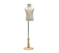 Maniquíes Maniquíes Infantil Maniquies Torso, Ajustable Niñas Y Niños Maniquí Torso con Base Redonda De Madera Exhibición De Escaparates De Bufandas De Ropa (Color : A, Size : 135#)