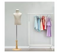 Maniquíes Maniquíes Infantil Maniquies Torso, Rango De Altura 32,6"- 51,2" Niños Maniquí Torso con Base Redonda De Madera Soporte de Ropa para La Exhibición De Escaparates (Color : A, Size : 135#)