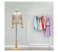 Maniquíes Maniquíes Infantil Maniquies Torso, Rango De Altura 32,6"- 51,2" Niños Maniquí Torso con Base Redonda De Madera Soporte de Ropa para La Exhibición De Escaparates (Color : B, Size : 120#)