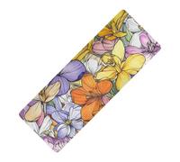 Manitoba Prairie Crocus Beauty Summer Flower - Esterilla de yoga con estampado de flores de verano, no tóxica, antideslizante, grosor de 1 mm, con bolsa de yoga, tapete para ejercicio de 71 x 26