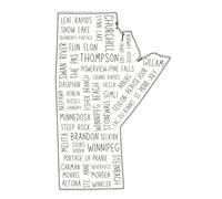 Manitoba Towns and Cities Notebook: 100 pages, 6x9 inch book, Manitoba Gifts, Canadian Gifts, Manitoba Stationary, Notes for Manitobans, Manitoba Travel Journal