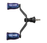 Manivela de carbono con doble bola para Shimano Nasci Sahara Ultegra | Carrete giratorio de fibra de carbono, doble palanca, con 2 rodamientos por bola de mango, compatible con