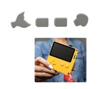 Manivela de repuesto compatible con consola de mano Playdate, 4 formas surtidas, tapa de palanca de mando PLA resistente al desgaste para coleccionistas de juegos retro (gris)
