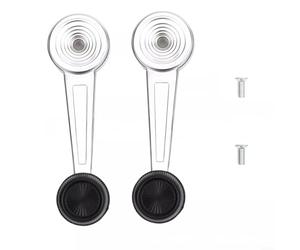 Manivela de ventana para Ford F-100 F-150 F-250 F-350 para Bronco 1978 - 1996, repuesto OEM 12745409 D4TZ-102334, ABS metal negro plata 2 unidades