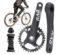 Manivela para bicicleta de carretera, bielas para bicicleta de montaña, cadena ligera hueca integrada de 170 mm, brazo izquierdo de aleación de aluminio, piñón de 3 velocidades para montar al aire