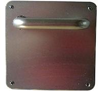 MANIVELA PUERTA OCARIZ PLACA CUADRADA 17X17CM FORMA U 1MM 4 AVELLANADOS UC4W INOX 304 INOX UC4W