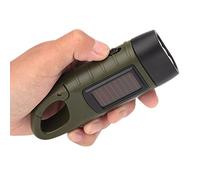 Manivela solar recargable LED linterna de emergencia para acampar antorcha