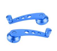 Manivelas universales para ventana de coche Manija elevadora de ventana de aleación de aluminio Reajuste de coche para coche Rojo Azul Negro Plata(Azul)