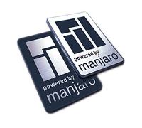 Manjaro Linux - Juego de adhesivos (2 emblemas, 35 mm x 25 mm)
