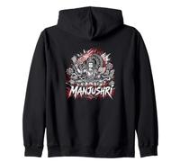 Manjushri Budista Deidad Sabiduría Espada Llama Sudadera con Capucha