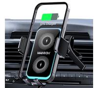 MANKIW 15W Cargador Inalámbrico Coche, Soporte Movil Coche Carga Rápida, Sujeción Automática, Compatible con iPhone 17/16/15/14/13/12, Samsung Galaxy S24/S23/S22, e