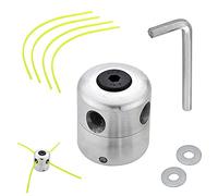 ManLee Cabezal Desbrozadora Universal Cortador de Cabeza de Aluminio Universal Bobina de Jardín Strimmer Cortacéspedes con 4 Líneas de Nylon Líneas Reemplazo Accesorios de Cortacésped Herramienta