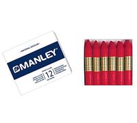 Cera Blanda MANLEY Caja x12 Unicolor Color Carmín