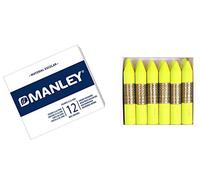 Cera Blanda MANLEY Caja x12 Unicolor Color Amarillo Limón