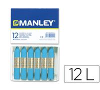 Manley Crayon 12 Unidades Azul Cielo