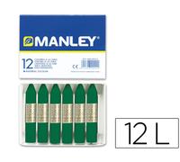 Manley Crayon 12 Unidades Verde Esmeralda