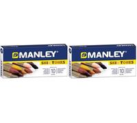 Manley - Estuche 10 Unidades Ceras Diversidad de Colores | Creatividad sin Límites | Skin Tones (Colores de la Piel) | Para Todas las Edades (Paquete de 2)