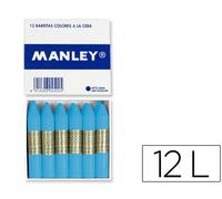 Manley Unicolor Celeste Light Crayon N.41 Caja de 12 Unidades
