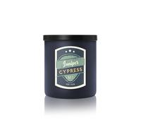 Manly Indulgence Juniper Cypress Candilla perfumada para hombres 2 Cotton Wick All American Collection azul marino 15 oz - hasta 60 horas Burn Soy Bl