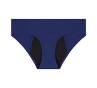 MaNMaNing - Bragas de baño para mujer, con 3 capas, antifugas, absorción para deportes acuáticos, bragas de natación cómodas, traje de protección, azul, XS