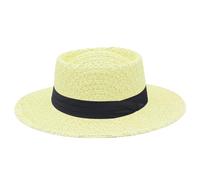 MaNMaNing Elegante sombrero para actividades al aire libre de moda: sombrero de barco calado con forma estructurada para ocio casual, beige, Talla única