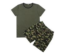 MaNMaNing Kinder Tarnanzug T-Shirt und Shorts Set Camouflage Outdoor Training Sommer atmungsaktiv Set Mädchen Jungen (Army Green, 3-4 Years)