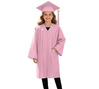 MaNMaNing Mädchen Abschlusskleid mit Talar und Hut akademisch Formell mit Taschen Twill Stoff atmungsaktiv Bequem Festtagskleidung für Mädchen (10-12 Years)