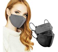 MaNMaNing Mascarillas Pez 3D Mascarilla 5_Capas 60 Unidades con Elástico para Los Oídos 2020072-MANING-DP901-2 (Gris+negro)