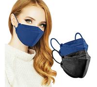 MaNMaNing Mascarillas Pez 3D Mascarilla 5_Capas 60 Unidades con Elástico para Los Oídos 2020072-MANING-DP901-2 (Azul+negro)