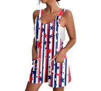 MaNMaNing Mono corto de verano para mujer, moderno, estampado, elegante, de verano, festivo, traje de deporte, traje corto, rojo, XXL