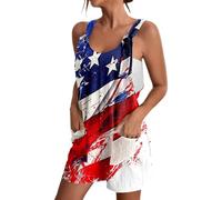 MaNMaNing Mono corto de verano para mujer, moderno, estampado, elegante, elegante, de una pieza, verano, corto, para gimnasia, traje de pantalón festivo, rojo, L