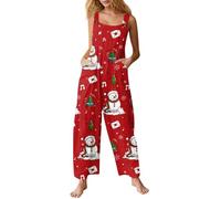 MaNMaNing Mono para mujer, festivo, elegante, elegante, mono para mujer, mono festivo, boda, corto, traje de pantalón vaquero, elegante traje corto, rojo, S