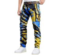 MaNMaNing Pantalones Cargo Hombre Impreso 3D Patrón Estilo Durable Multi Bolsillos Pantalones De Trabajo Cómodo Senderismo Al Aire Libre Hiking Camping Casual Robusto, multicolor, 3XL