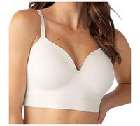 MaNMaNing Sujetador para mujer Bralette con soporte fijo copas sin costuras comodidad tallas grandes ropa interior damas, Blanco, 3XL