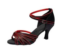 MaNMaNing Zapatos Danza Latina Mujer Zapato Danza Latina Heels Dance Shoes Tacones Heels Zapato Boda Mujer Zapato Zapatos De, Ladrillo rojo, 34 EU Large