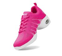 MaNMaNing Zapatos De Baile Latino Mujer Zapato Danza Latina Heels Dance Shoes Tacones Heels Tacón Zapatos Tacón Mujer Zapatos Salsa, rosa fuerte, 39 EU Large
