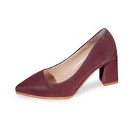 MaNMaNing - Zapatos de tacón alto para mujer, elegantes, puntera puntiaguda, cómodos, para fiestas, bodas y ocasiones especiales, Ladrillo rojo, 36 EU