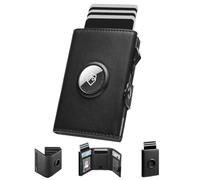 Manmaxim Cartera para Hombre, Cartera para Airtag Smart Wallet for Men, RFID Monedero para Hombre para 12 Tarjetas, Compact Monedero con Compartimento para Monedas y ID Ventana