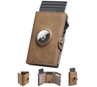 Manmaxim Cartera para Hombre, Cartera RFID Smart Wallet for Men, Compact Monedero para Hombre para 12 Tarjetas, Monedero con Compartimento para Monedas y ID Ventana