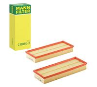 MANN-FILTER C 3698/3-2 Filtro de aire (set de 2) - para Automóviles + Vehículos de transporte