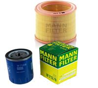 MANN-FILTER Conjunto de Filtros Aceite Aire para Peugeot 205I 1.7 Diesel 1.9