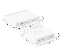 MANN-FILTER Filtro, aire habitáculo para PEUGEOT: 207, 2008, 208, 207+ & CITROÃN: C3, C4 Cactus, DS5, DS3 & DS: DS5, DS3 (Ref: CU 21 000-2)